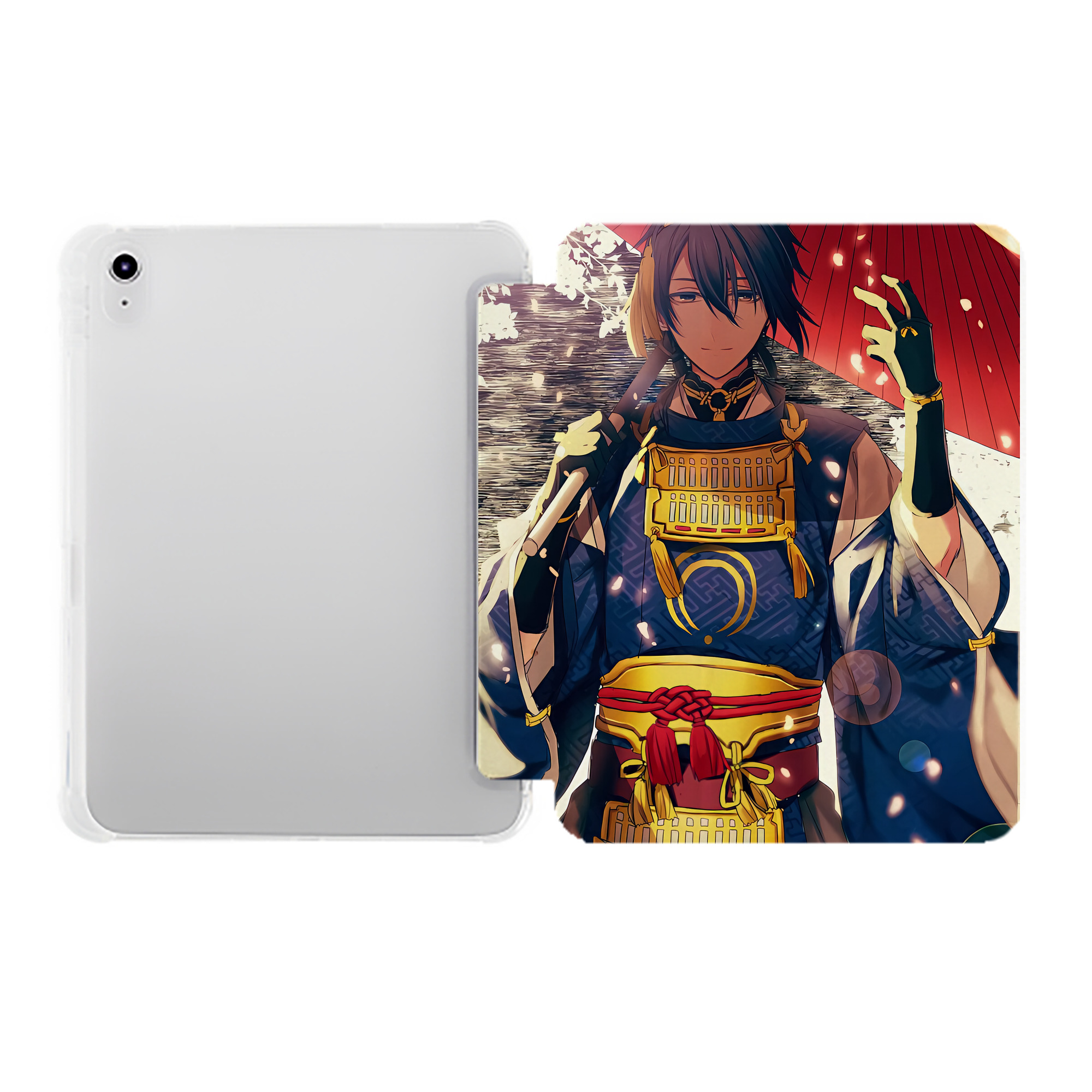 （画像用） 刀剣乱舞 Touken Ranbu IPad ケース ペン収納付き 三つ折りスタンド PUレザー×シリコン 対応機種9.5/10.5/10.9インチ